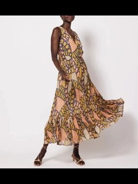Kay Midi Dress Cleobella Size M 100% Viscose